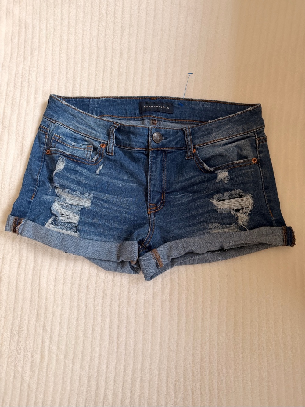 Aeropostale Distressed Denim Shorts Size 8